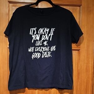 SHEIN Black Top with Tag Detail